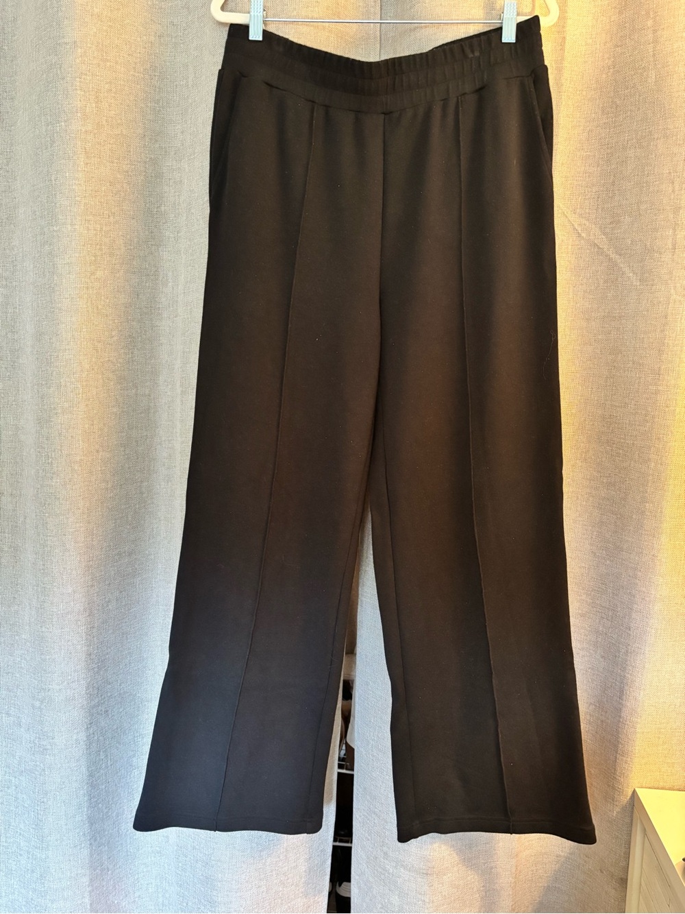 Varley The Wide Leg Pant, 30” inseam, Black, XL